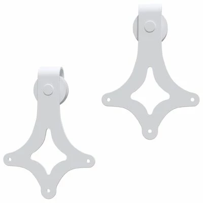 VidaXL Kit de quincaillerie de porte coulissante 200 cm Acier Blanc 7 VidaXL Kit de quincaillerie de porte coulissante 200 cm Acier Blanc – Image 5