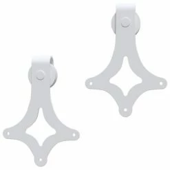 VidaXL Kit de quincaillerie de porte coulissante 183 cm Acier Blanc -Matériaux de construction Soldes image 5 151704