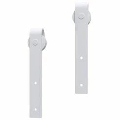 VidaXL Kit de quincaillerie de porte coulissante 183 cm Acier Blanc -Matériaux de construction Soldes image 5 151708