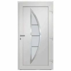 VidaXL Porte d'entrée Blanc 98x190 cm -Matériaux de construction Soldes image 5 279206