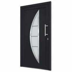 VidaXL Porte d'entrée Anthracite 108x200 cm -Matériaux de construction Soldes image 5 279221