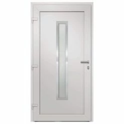 VidaXL Porte d'entrée Blanc 88x200 cm -Matériaux de construction Soldes image 5 279223