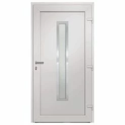 VidaXL Porte d'entrée Blanc 108x208 cm -Matériaux de construction Soldes image 5 279234