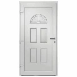 VidaXL Porte d'entrée Blanc 88x190 cm -Matériaux de construction Soldes image 5 279247