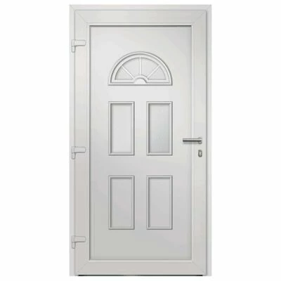VidaXL Porte d'entrée Blanc 88x208 cm 7 VidaXL Porte d'entrée Blanc 88x208 cm – Image 5