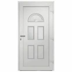 VidaXL Porte d'entrée Blanc 98x198 cm 12 VidaXL Porte d'entrée Blanc 98x198 cm -Matériaux de construction Soldes image 5 279254