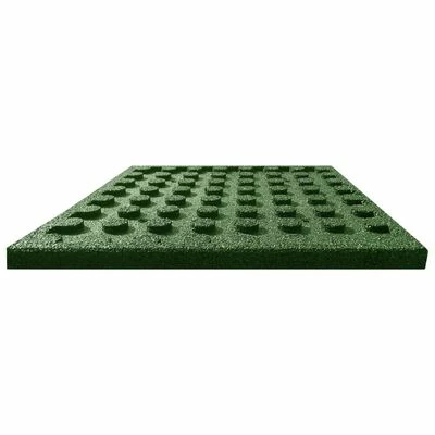 VidaXL Carreaux de protection antichoc 18pcs Caoutchouc 50x50x3cm Vert 7 VidaXL Carreaux de protection antichoc 18pcs Caoutchouc 50x50x3cm Vert – Image 5