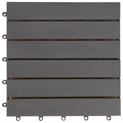 VidaXL Carreaux de terrasse 30pcs Délavage gris 30x30 cm Acacia solide 7 VidaXL Carreaux de terrasse 30pcs Délavage gris 30x30 cm Acacia solide – Image 5
