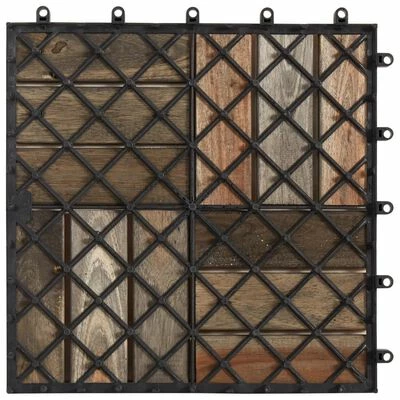 VidaXL Carreaux de terrasse 20pcs Délavage gris 30x30 cm Acacia solide 7 VidaXL Carreaux de terrasse 20pcs Délavage gris 30x30 cm Acacia solide – Image 5