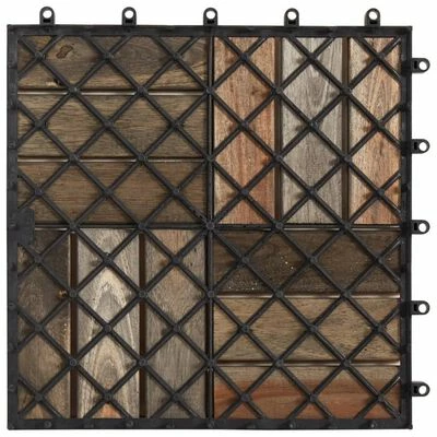 VidaXL Carreaux de terrasse 30pcs Délavage gris 30x30 cm Acacia solide 7 VidaXL Carreaux de terrasse 30pcs Délavage gris 30x30 cm Acacia solide – Image 5