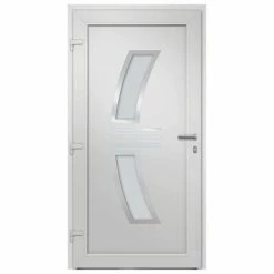VidaXL Porte d'entrée Blanc 108x208 cm -Matériaux de construction Soldes image 5 3057564
