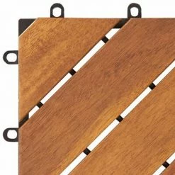 VidaXL Carreaux de terrasse 10 pcs 30x30 cm Bois d'acacia solide -Matériaux de construction Soldes image 5 310120