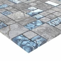VidaXL Carreaux mosaïque 11 pcs Gris et bleu 30x30 cm Verre 12 VidaXL Carreaux mosaïque 11 pcs Gris et bleu 30x30 cm Verre -Matériaux de construction Soldes image 5 327309