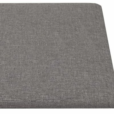 VidaXL Panneaux muraux 12 pcs Gris clair 30x15 cm Tissu 0,54 m² 7 VidaXL Panneaux muraux 12 pcs Gris clair 30x15 cm Tissu 0,54 m² – Image 5