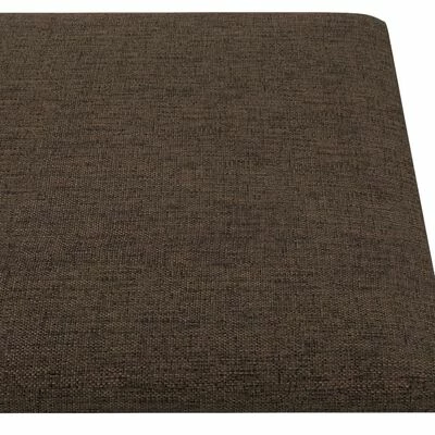 VidaXL Panneaux muraux 12 pcs Marron 30x15 cm Tissu 0,54 m² 7 VidaXL Panneaux muraux 12 pcs Marron 30x15 cm Tissu 0,54 m² – Image 5