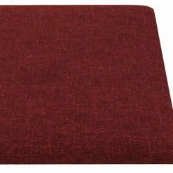 VidaXL Panneaux muraux 12 pcs Rouge bordeaux 30x15 cm Tissu 0,54 m² -Matériaux de construction Soldes image 5 343764