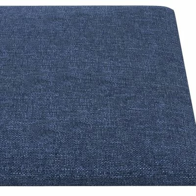 VidaXL Panneaux muraux 12 pcs Bleu 30x15 cm Tissu 0,54 m² 7 VidaXL Panneaux muraux 12 pcs Bleu 30x15 cm Tissu 0,54 m² – Image 5