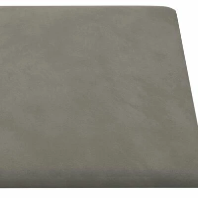 VidaXL Panneaux muraux 12 pcs Gris clair 30x30 cm Velours 1,08 m² 7 VidaXL Panneaux muraux 12 pcs Gris clair 30x30 cm Velours 1,08 m² – Image 5