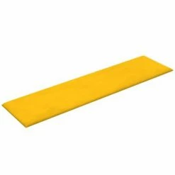 VidaXL Panneaux muraux 12 pcs Jaune 60x15 cm Velours 1,08 m² -Matériaux de construction Soldes image 5 343841