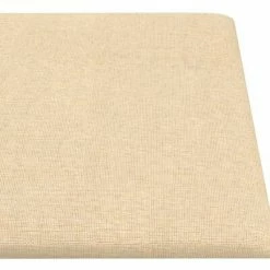 VidaXL Panneaux muraux 12 pcs Crème 90x15 cm Tissu 1,62 m² -Matériaux de construction Soldes image 5 343872