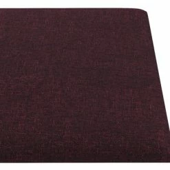 VidaXL Panneaux muraux 12 pcs Violet 90x15 cm Tissu 1,62 m² -Matériaux de construction Soldes image 5 343878