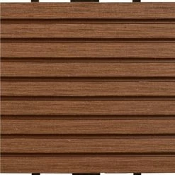 VidaXL Carreaux de terrasse WPC 30x30 cm 11 pcs 1 m2 Marron -Matériaux de construction Soldes image 5 40825
