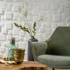 WallArt Panneaux muraux 3D Squares 12 pcs GA-WA09 -Matériaux de construction Soldes image 5 412823