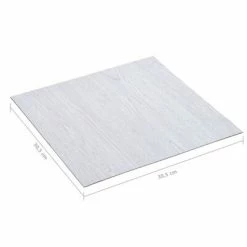 VidaXL Planches de plancher autoadhésives 5,11 m² PVC Blanc -Matériaux de construction Soldes image 6 146239