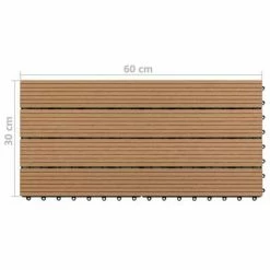 VidaXL Carreaux de terrasse 6 pcs WPC 60x30 cm 1,08 m² Marron 13 VidaXL Carreaux de terrasse 6 pcs WPC 60x30 cm 1,08 m² Marron -Matériaux de construction Soldes image 6 149028