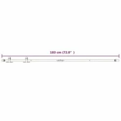 VidaXL Mini kit porte coulissante grange Acier au carbone Blanc 183 cm -Matériaux de construction Soldes image 6 151694