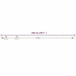 VidaXL Mini kit porte coulissante grange Acier au carbone Blanc 200 cm -Matériaux de construction Soldes image 6 151695