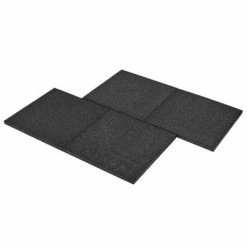 VidaXL Carreaux de protection antichoc 24pcs Caoutchouc 50x50x3cm Noir -Matériaux de construction Soldes image 6 276275