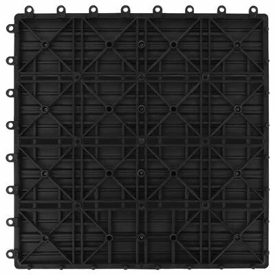 VidaXL Carreaux de terrasse 22 pcs 30 x 30 cm 2 m² WPC Noir 8 VidaXL Carreaux de terrasse 22 pcs 30 x 30 cm 2 m² WPC Noir – Image 6