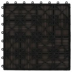 VidaXL Carreaux de terrasse 22 pcs 30 x 30 cm 2 m² WPC Marron foncé -Matériaux de construction Soldes image 6 277810