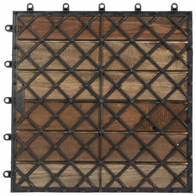 VidaXL Carreaux de terrasse 30pcs Délavage gris 30x30 cm Acacia solide 8 VidaXL Carreaux de terrasse 30pcs Délavage gris 30x30 cm Acacia solide – Image 6