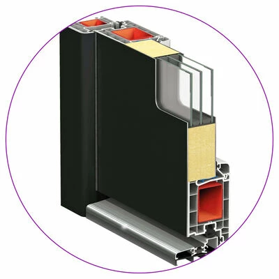 VidaXL Porte d'entrée Aluminium et PVC Anthracite 100x200 cm 8 VidaXL Porte d'entrée Aluminium et PVC Anthracite 100x200 cm – Image 6