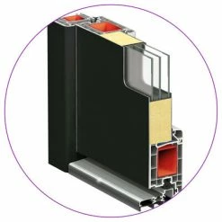 VidaXL Porte d'entrée Aluminium et PVC Anthracite 100x200 cm -Matériaux de construction Soldes image 6 3056827