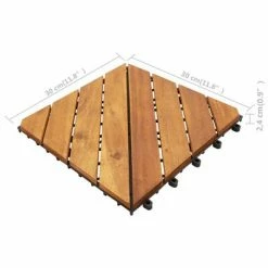 VidaXL Carreaux de terrasse 10 pcs 30x30 cm Bois d'acacia solide -Matériaux de construction Soldes image 6 310120