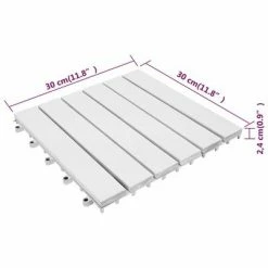 VidaXL Tuiles de terrasse 20 pcs Blanc 30x30 cm Bois massif d'acacia -Matériaux de construction Soldes image 6 3114662
