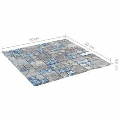 VidaXL Carreaux mosaïque 11 pcs Gris et bleu 30x30 cm Verre 13 VidaXL Carreaux mosaïque 11 pcs Gris et bleu 30x30 cm Verre -Matériaux de construction Soldes image 6 327309