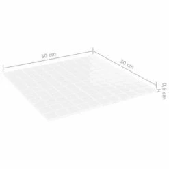 VidaXL Carreaux mosaïque 22 pcs Blanc 30x30 cm Verre -Matériaux de construction Soldes image 6 327312
