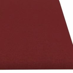 VidaXL Panneaux muraux 12 pcs Rouge bordeaux 60x15 cm Tissu 1,08 m² -Matériaux de construction Soldes image 6 343820