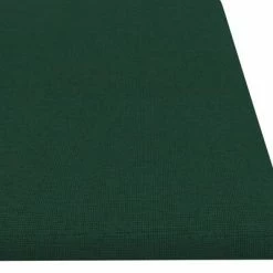VidaXL Panneaux muraux 12 pcs Vert foncé 60x15 cm Tissu 1,08 m² -Matériaux de construction Soldes image 6 343821