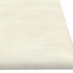 VidaXL Panneaux muraux 12 pcs Crème 60x15 cm Velours 1,08 m² -Matériaux de construction Soldes image 6 343843