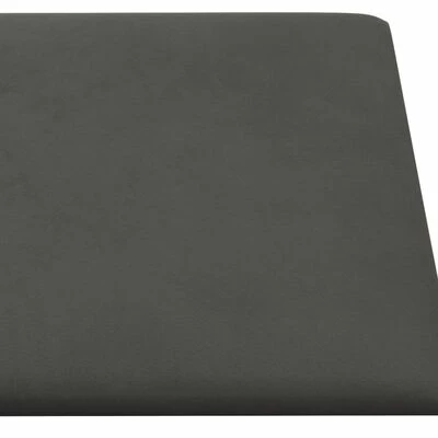 VidaXL Panneaux muraux 12 pcs Gris foncé 90x15 cm Velours 1,62 m² 8 VidaXL Panneaux muraux 12 pcs Gris foncé 90x15 cm Velours 1,62 m² – Image 6
