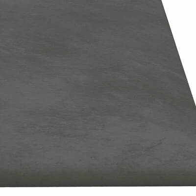 VidaXL Panneaux muraux 12 pcs Gris foncé 90x30 cm Velours 3,24 m² 8 VidaXL Panneaux muraux 12 pcs Gris foncé 90x30 cm Velours 3,24 m² – Image 6