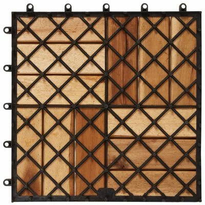VidaXL Carreaux de terrasse 30x30 cm 10 pcs Acacia 8 VidaXL Carreaux de terrasse 30x30 cm 10 pcs Acacia – Image 6