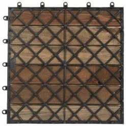 VidaXL Carreaux de terrasse 10 pcs Délavage gris 30x30 cm Acacia solide -Matériaux de construction Soldes image 6 46586